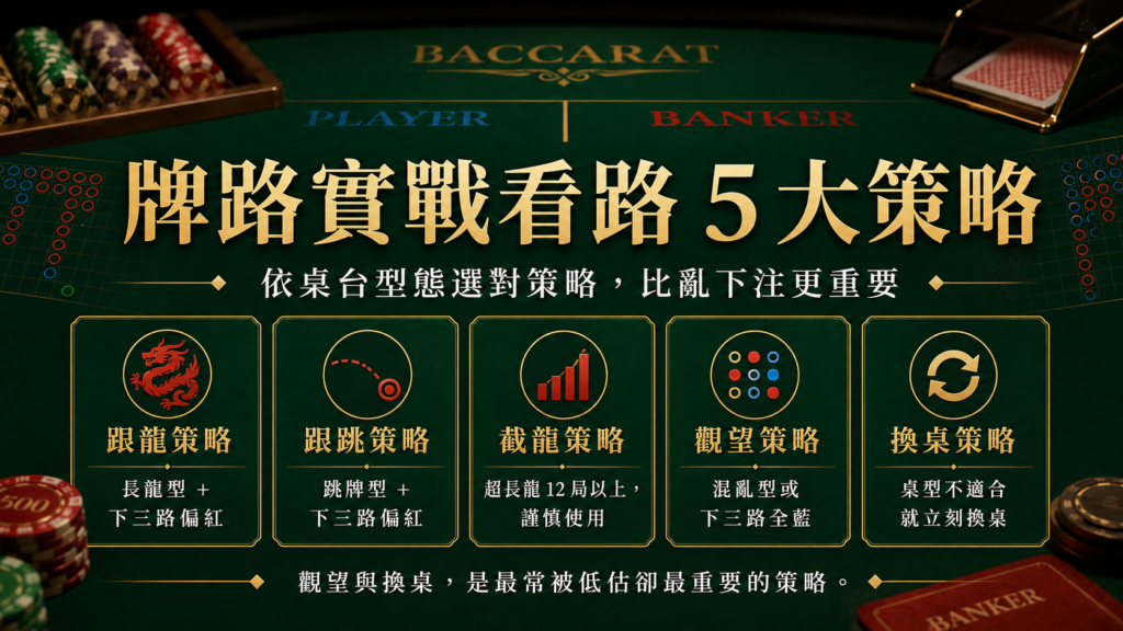 百家樂牌路實戰看路｜5 大看路策略解析